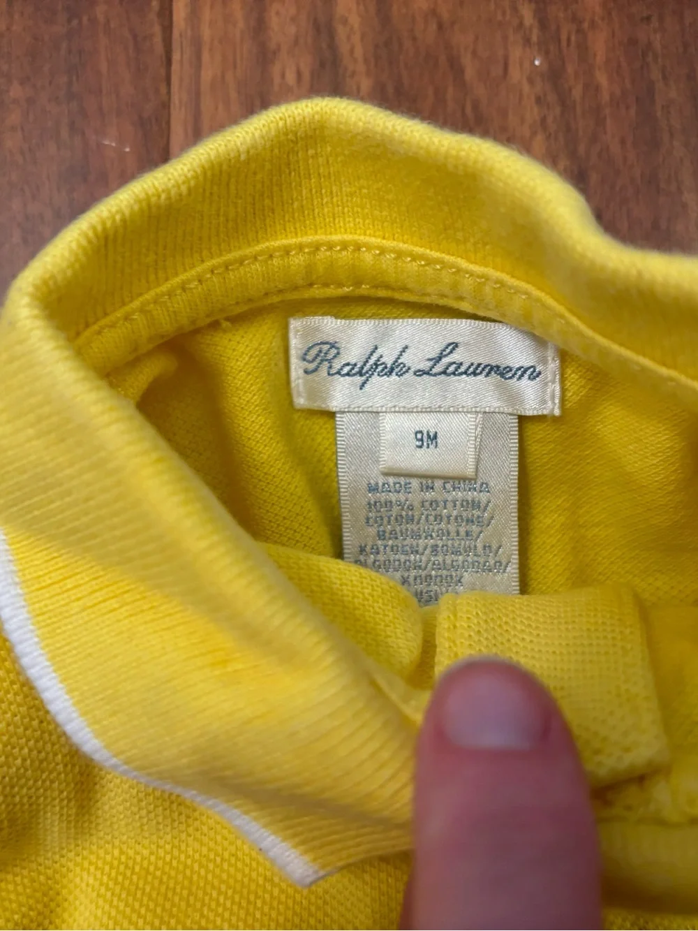 Ralph Lauren bright yellow long sleeve collared jumpsuit